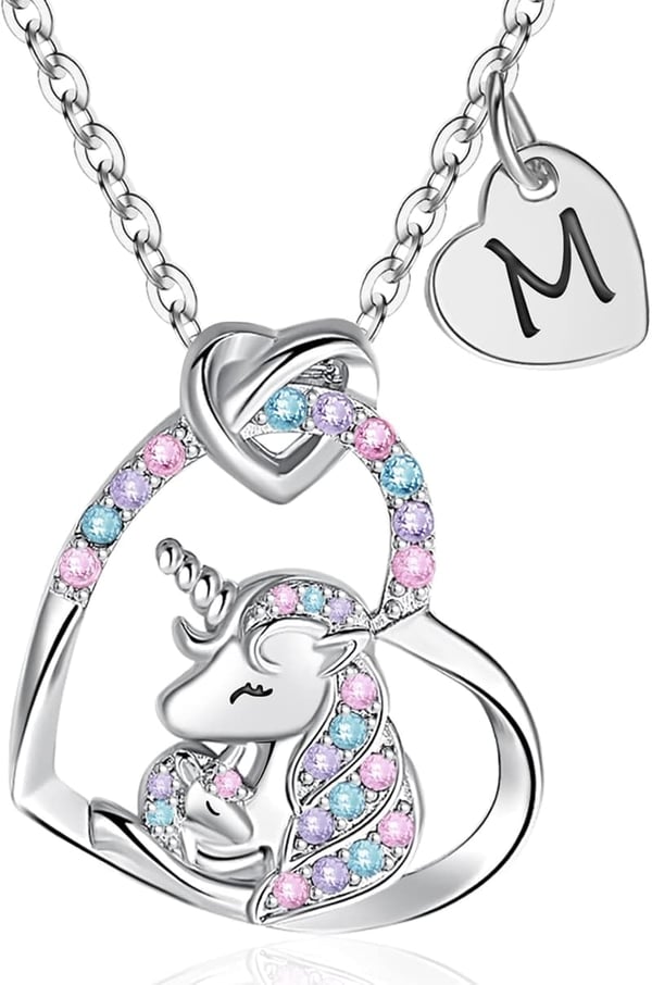 Personalized 14K Gold Plated Unicorn Necklace for Girls