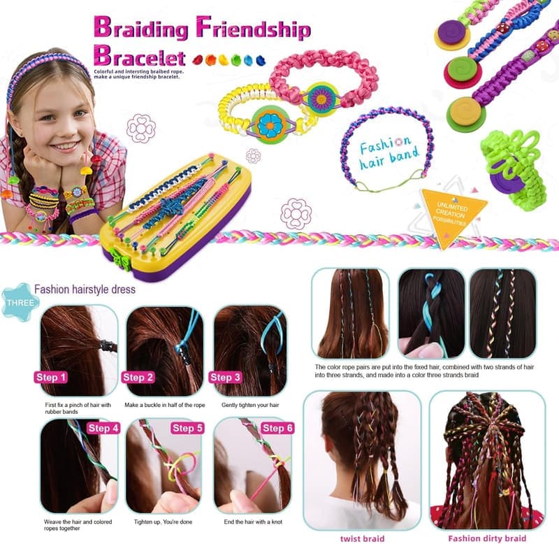 Friendship Bracelet Making Kit for Girls Ages 8-14