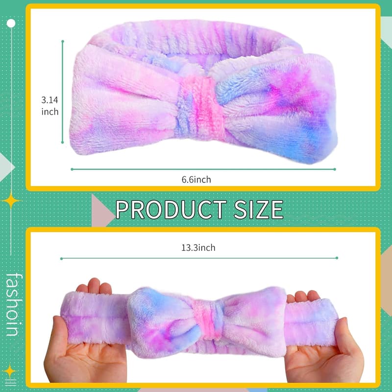 Fuzzy Spa Headband for Women & Teens – Makeup & Skincare Use
