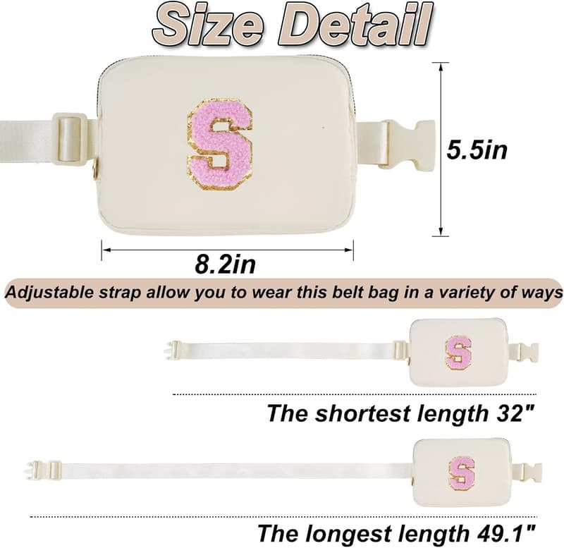 Birthday Gifts for Teen Girls - Cute Crossbody Waist Pack | Cream