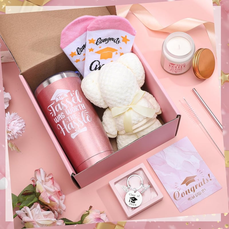 2025 Graduation Gift Basket with Wine Tumbler for Her