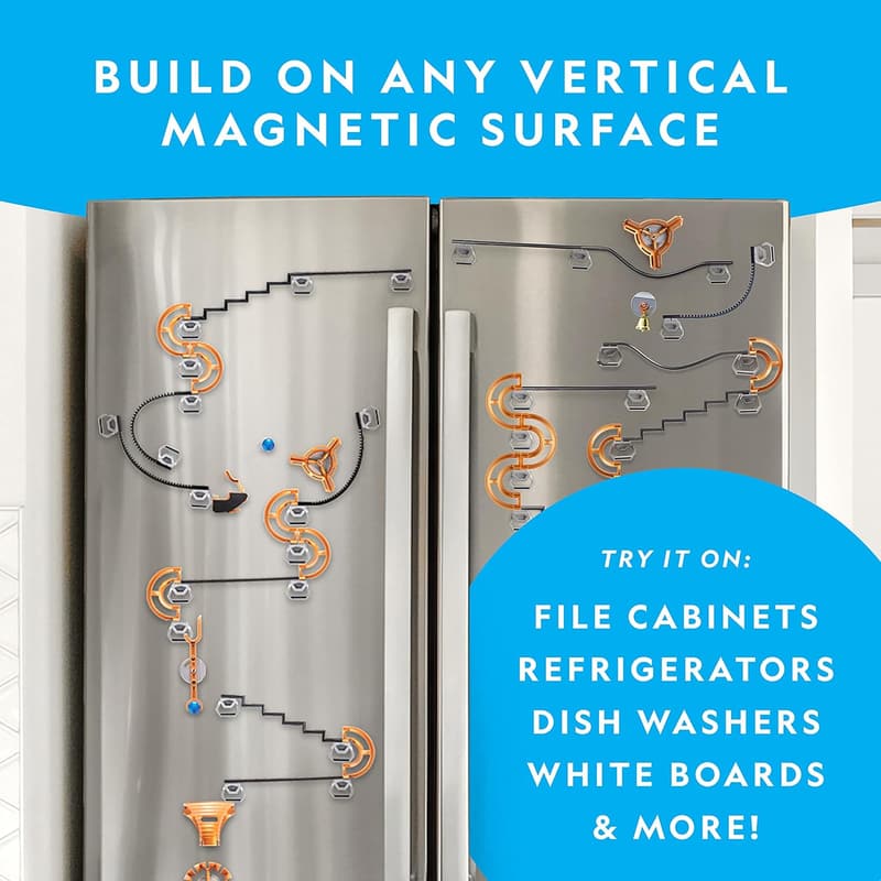 Magnetic Marble Run Building Set - 75-Piece STEM Activity