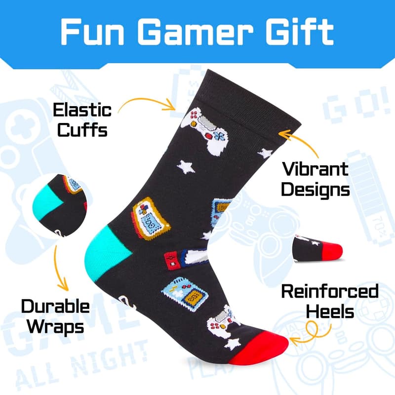 Gamer Gifts for Teens - Sports-themed Gaming Socks