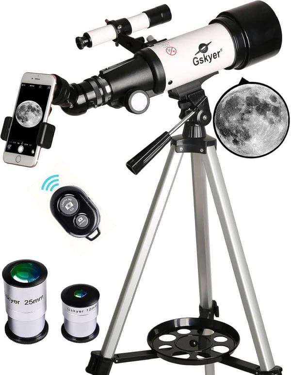 Kids' 70mm Refracting Telescope with Carry Bag & Phone Adapter