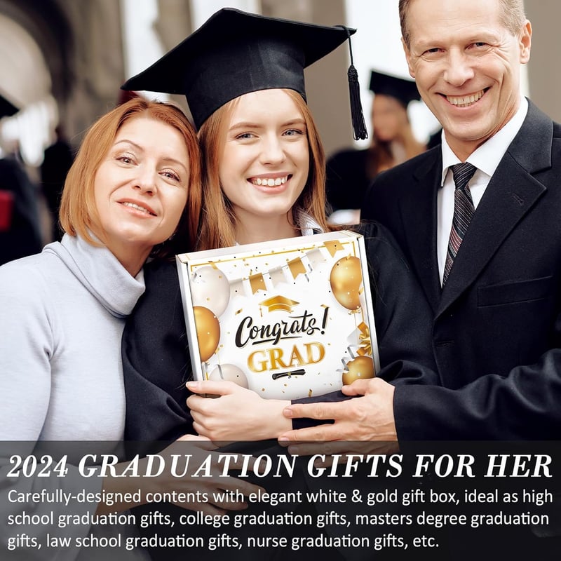 Graduation Gift for Her 2025: Cool Grad Box with Wine Tumbler