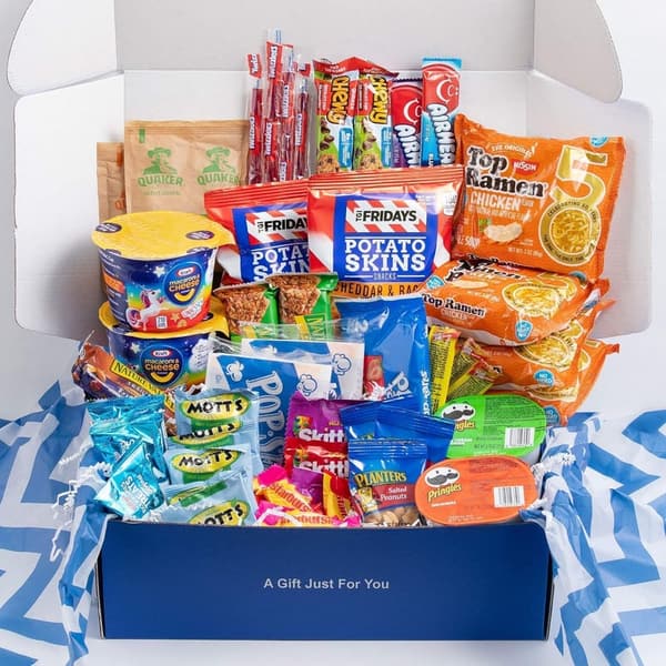 College Crate Microwave Snack Care Package - 50 Piece Variety Pack