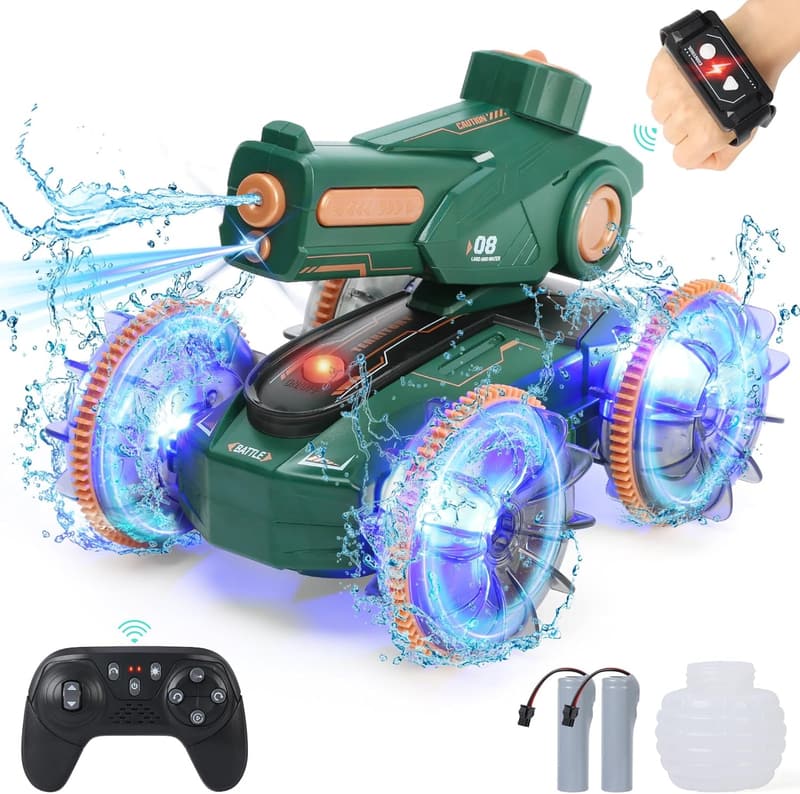 Amphibious Remote Control Car Boat for Kids Ages 5-12