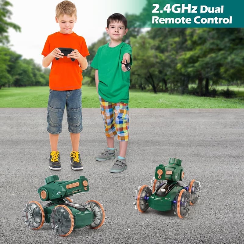 Amphibious Remote Control Car Boat for Kids Ages 5-12