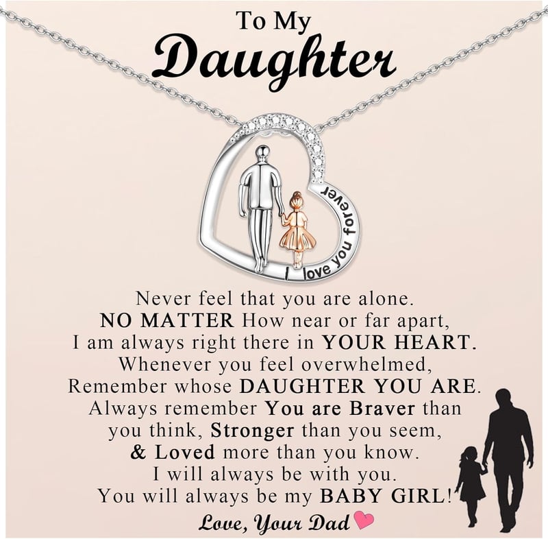 To My Daughter Necklace - Love You Forever Gift from Dad