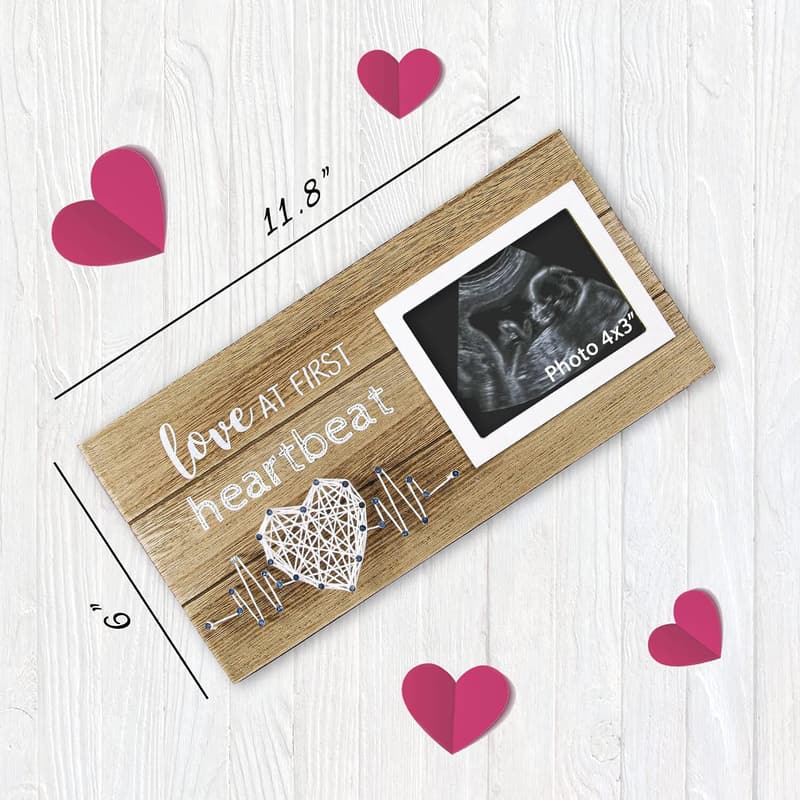New Mom Gifts: Love at First Heartbeat Sonogram Frame