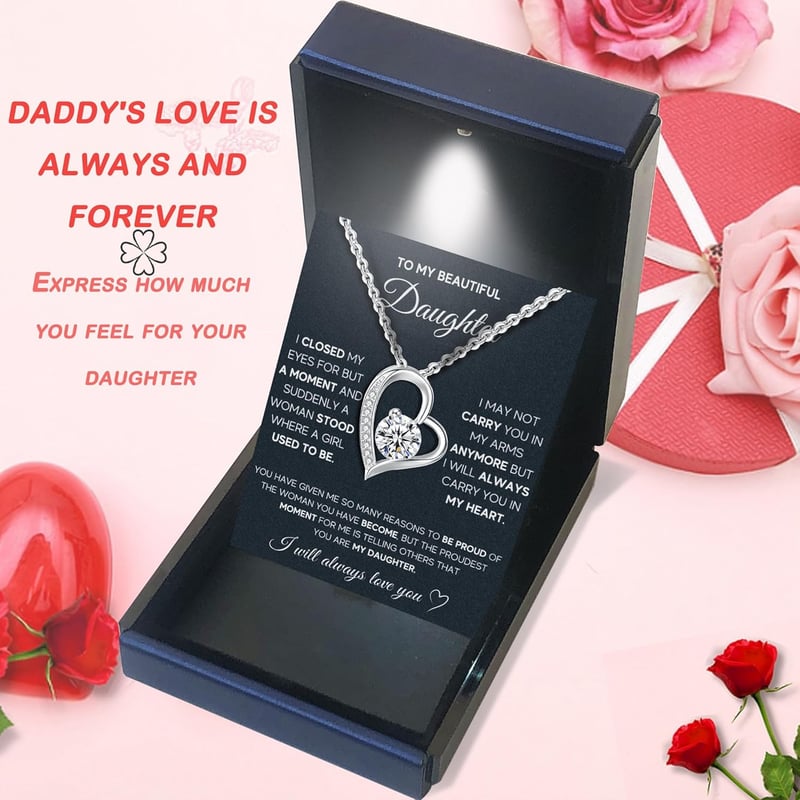 Daughter Graduation Necklace - 925 Sterling Silver with Message Card