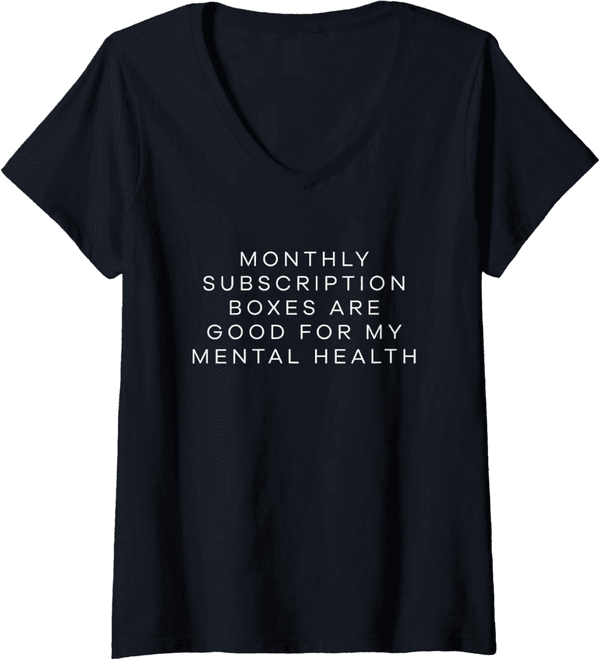 Mental Health V-Neck T-Shirt for Women – Subscription Box Fun