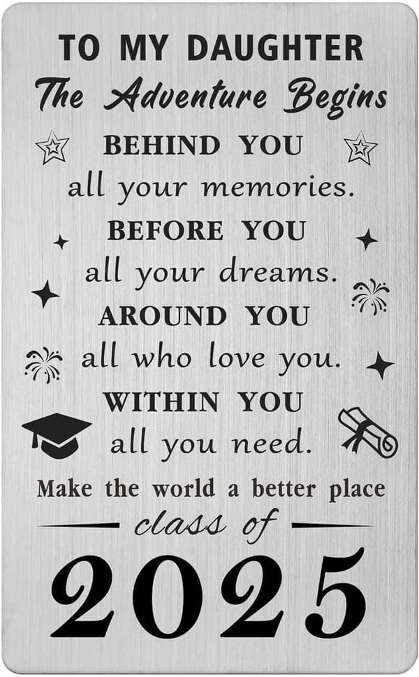 Proud Daughter Graduation Card 2025 - Gift from Parents