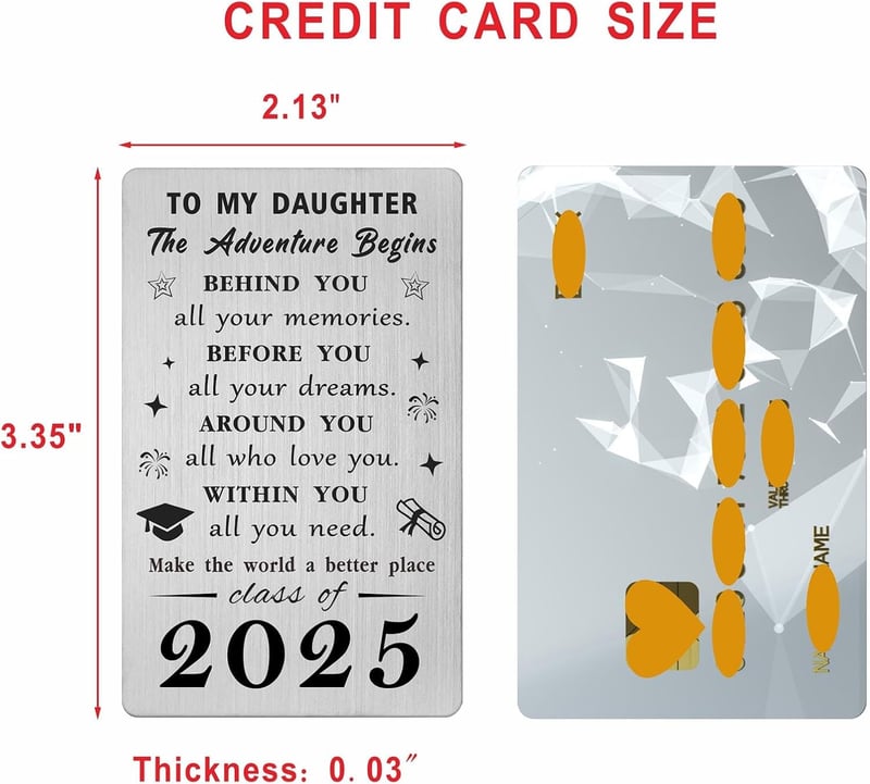 Proud Daughter Graduation Card 2025 - Gift from Parents