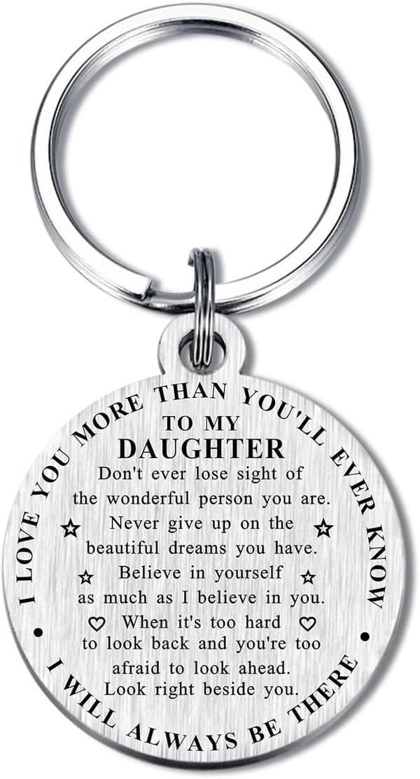 Daughter Graduation Keychain Gift from Mom & Dad
