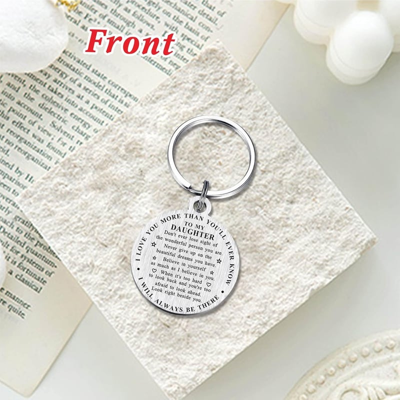 Daughter Graduation Keychain Gift from Mom & Dad