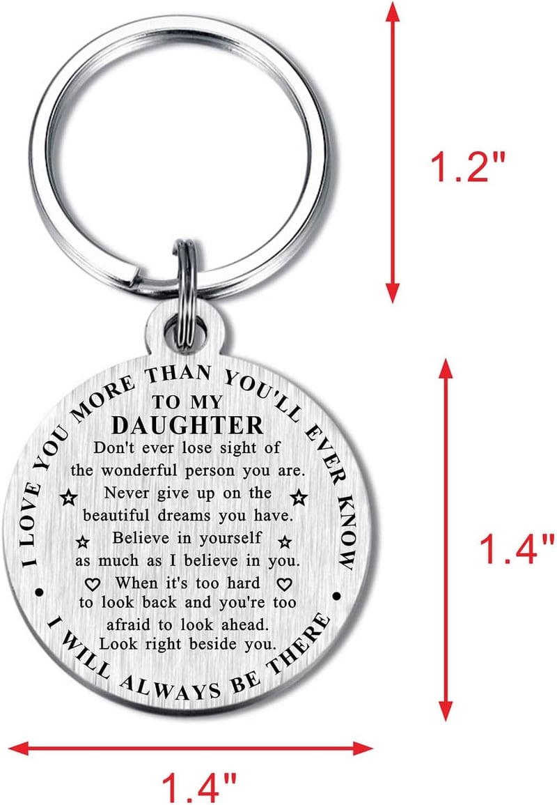 Daughter Graduation Keychain Gift from Mom & Dad