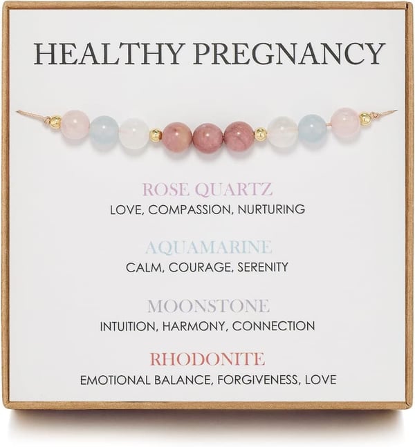 Moonstone Bracelet for First-Time Moms - Healthy Pregnancy Gift