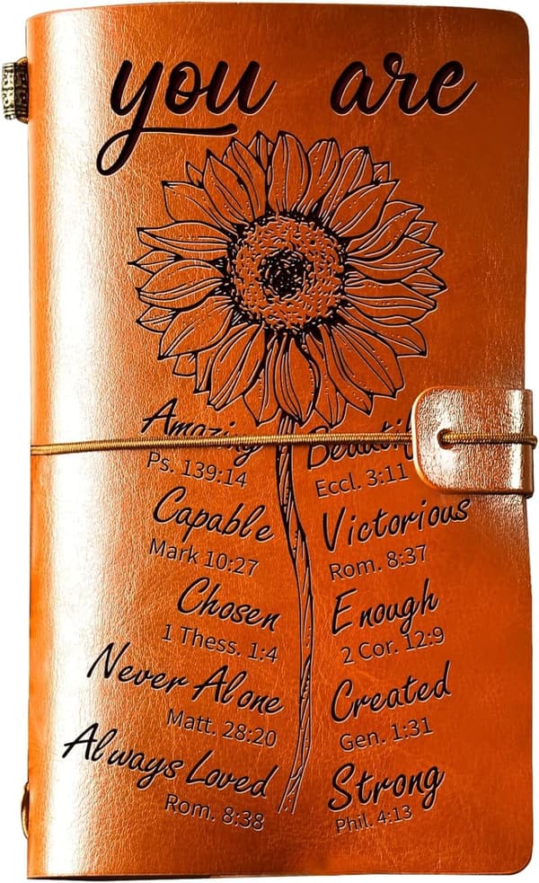 Inspirational Refillable Writing Journal for Women
