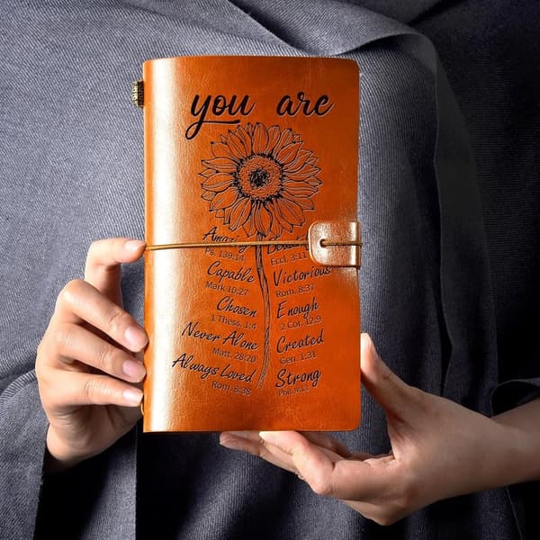 Inspirational Refillable Writing Journal for Women