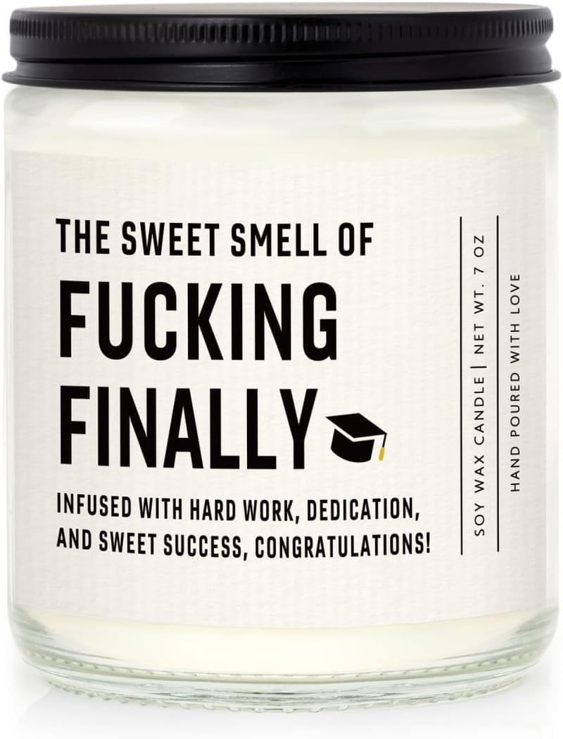 Graduation Candle Gift, Lavender Scented 7 oz for Him/Her