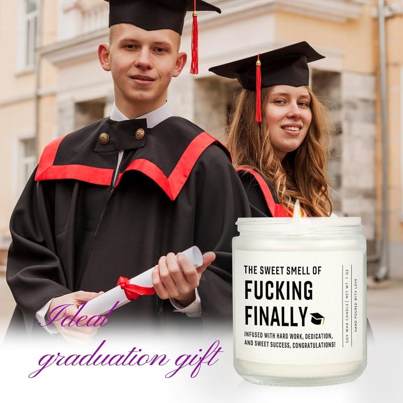 Graduation Candle Gift, Lavender Scented 7 oz for Him/Her