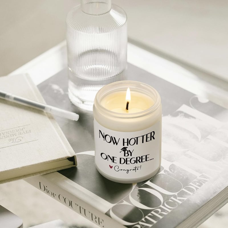 Graduation Gifts: Handmade Lavender Soy Wax Candle (7oz)