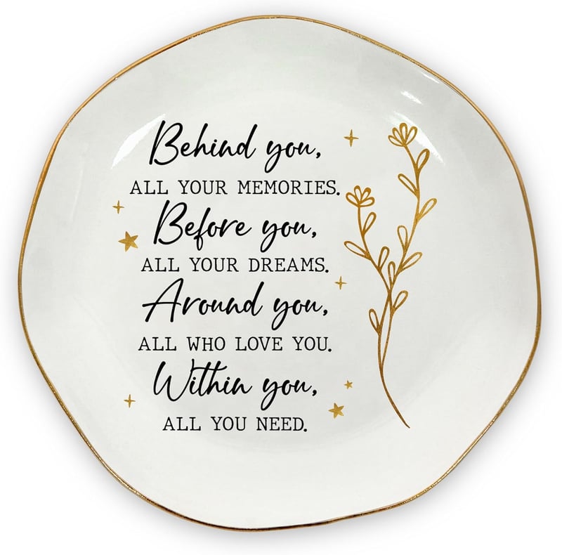 Graduation Gifts for Women - Decorative Ceramic Jewelry Dish