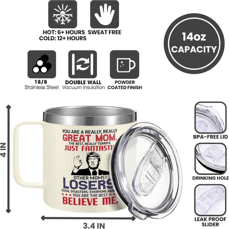 Mother's Day Personalized 14 Oz Coffee Mug for Mom