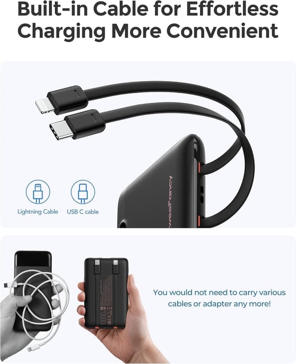 Portable 10000mAh Power Bank – 22.5W Fast Charging Battery