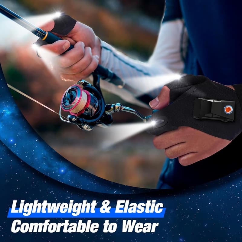 LED Flashlight Gloves - Waterproof Gift for Men & Women
