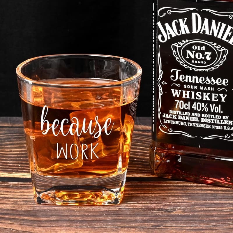Funny Whiskey Glass Gift for Coworkers & Boss - 8.5oz