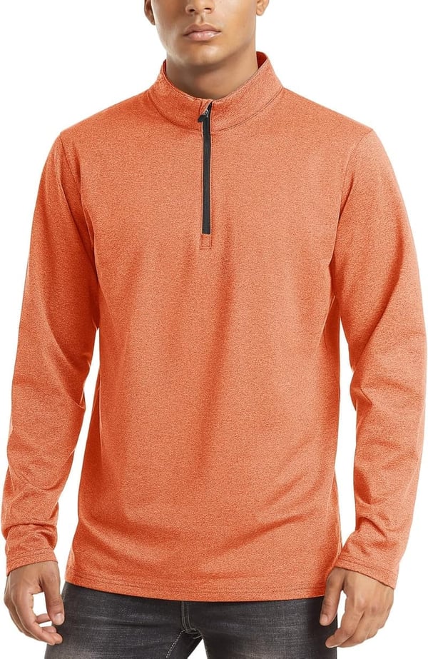 Men's Fleece-Lined 1/4 Zip Pullover Golf Sweatshirt