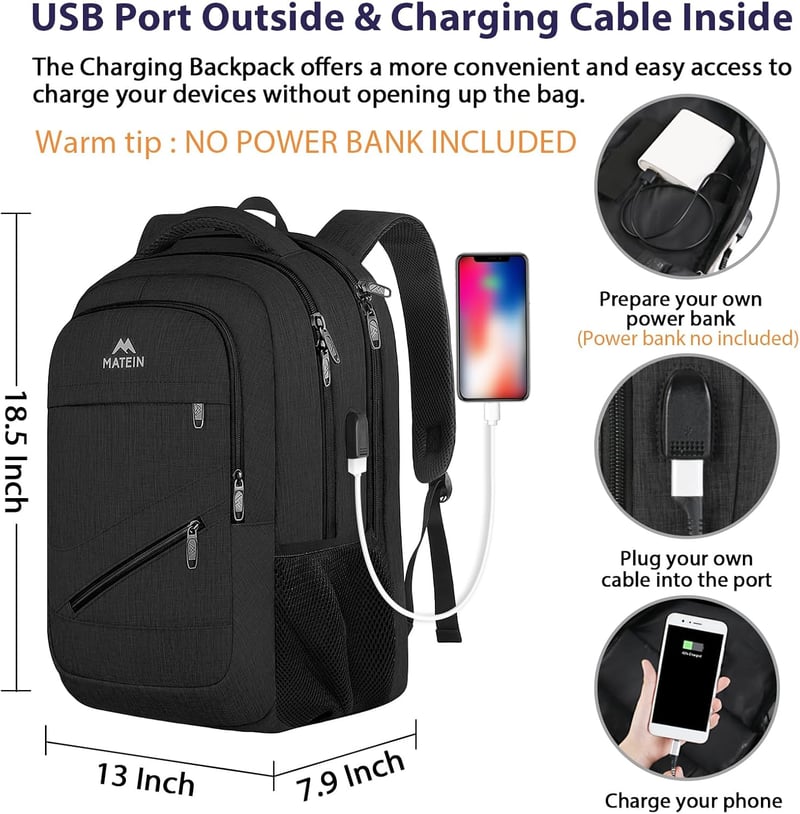 TSA-Friendly Large Laptop Backpack for School & Travel