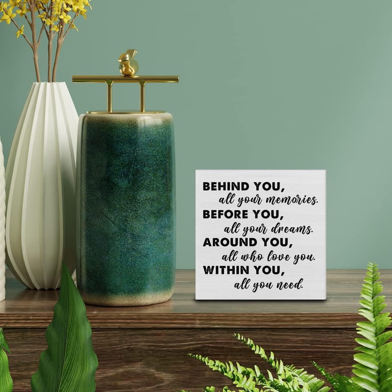 Graduation Quote Wooden Box Sign - Rustic Desk Decor Gift