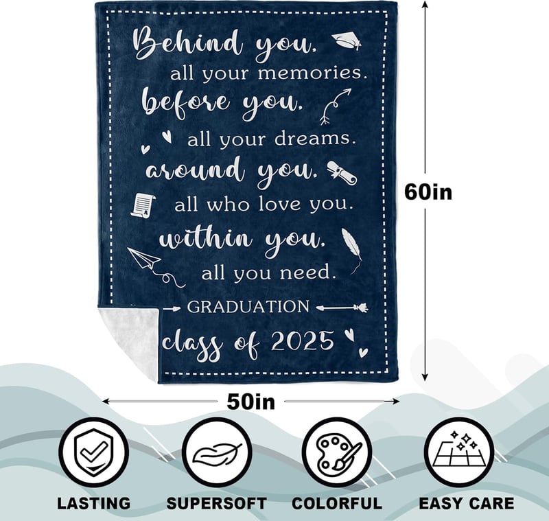 2025 Graduation Gift - Personalized 60x50in Blanket