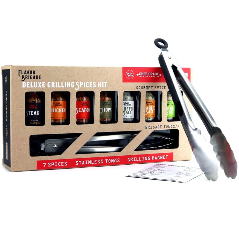 Grilling Gift Set for Men - 17 Piece BBQ Accessories & Spice Blends