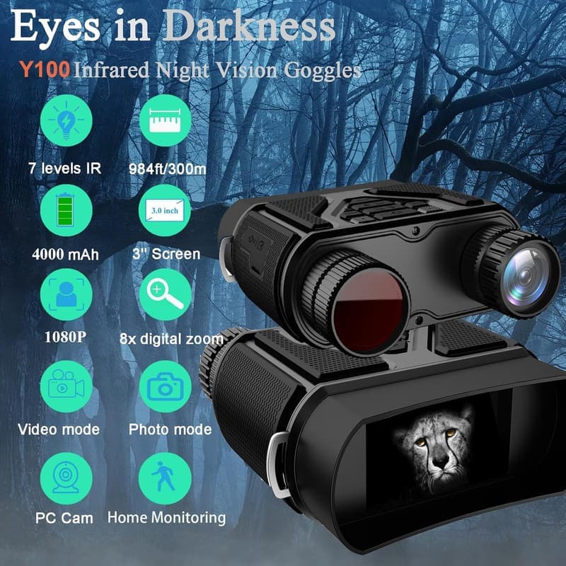 Night Vision Goggles for Hunting & Camping - Perfect Gift for Him