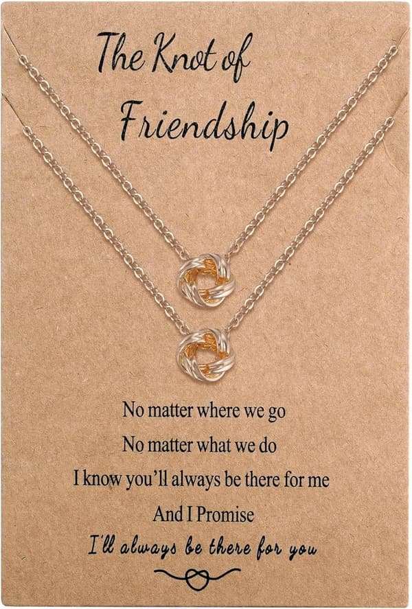 Best Friend Birthday Infinity Knot Necklace for Her