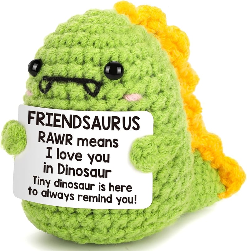 Handmade Crochet Dinosaur Gift for Women - Friendship & Graduation