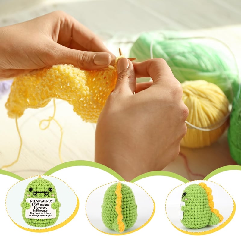 Handmade Crochet Dinosaur Gift for Women - Friendship & Graduation