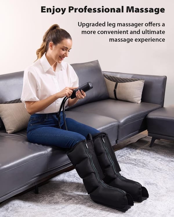 Air Compression Leg Massager for Circulation & Pain Relief