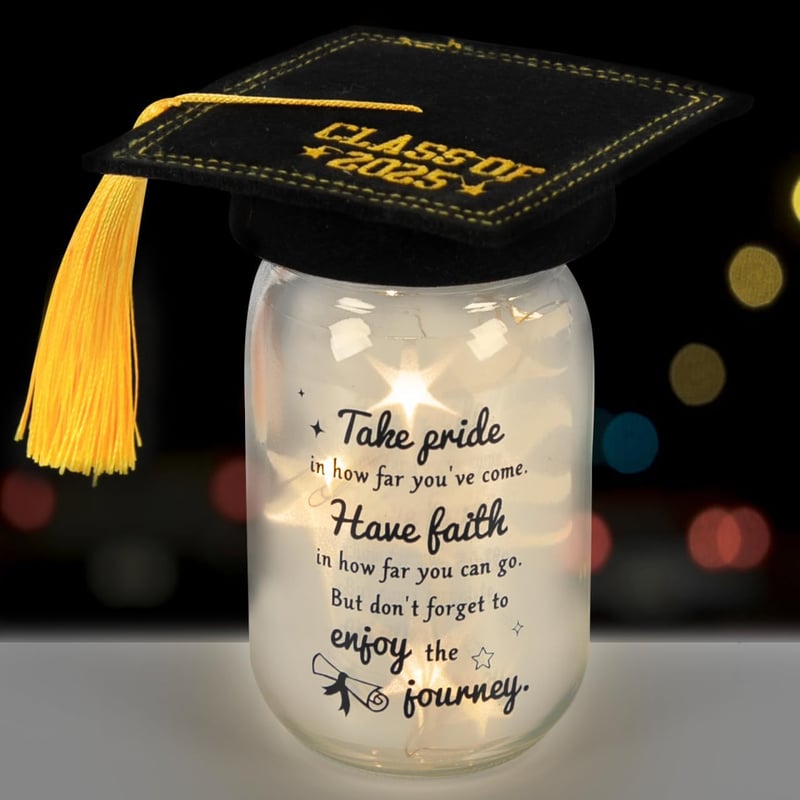 Graduation Night Light Mason Jar Gift for Class of 2025