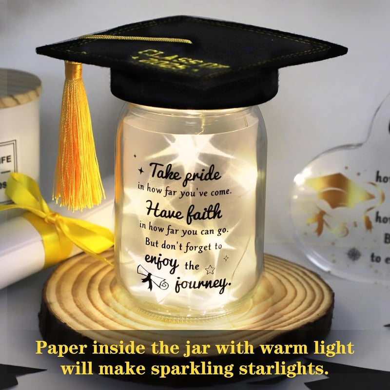 Graduation Night Light Mason Jar Gift for Class of 2025