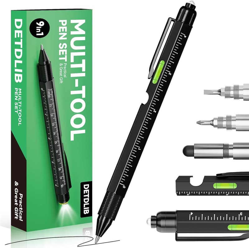 Father's Day 9-in-1 Multitool Pen with LED Light for Men