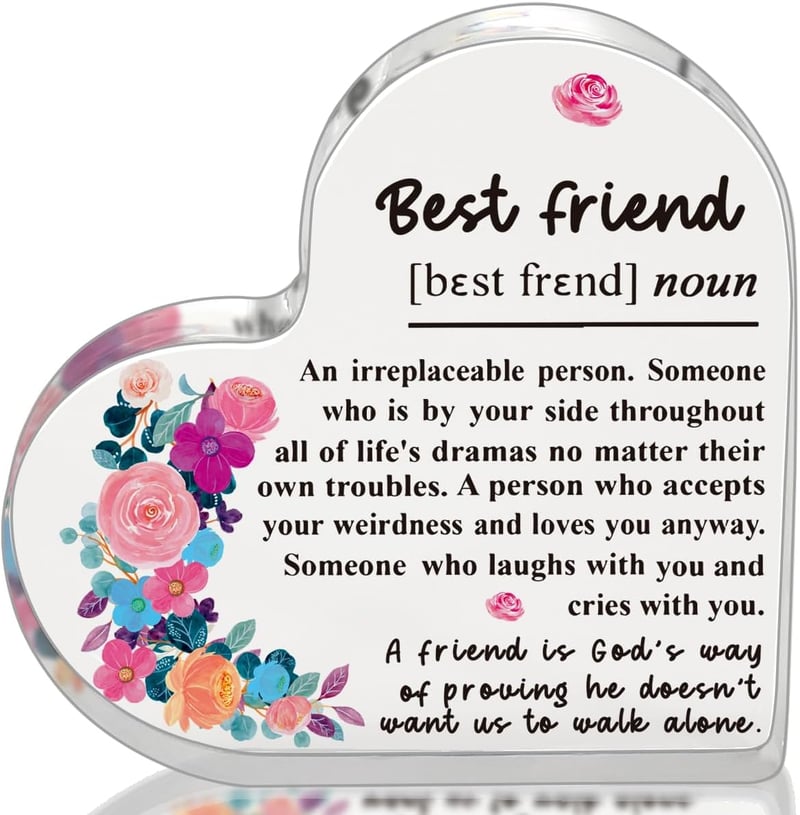 Friendship Birthday Gift for Women - Acrylic Plaque Decor