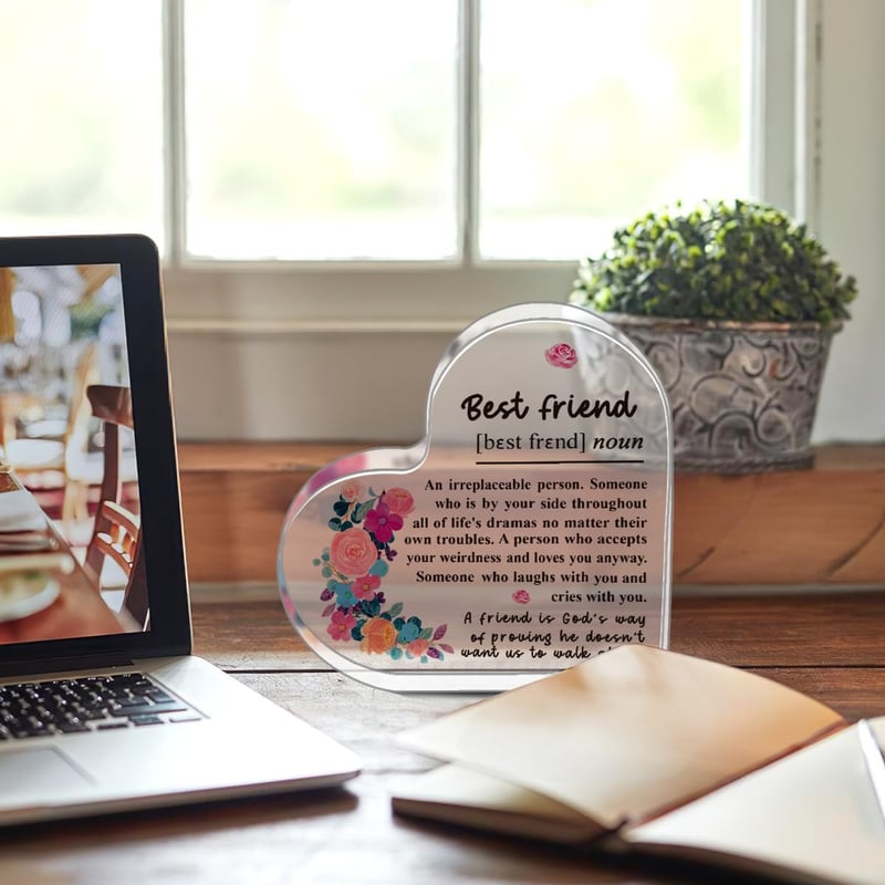 Friendship Birthday Gift for Women - Acrylic Plaque Decor