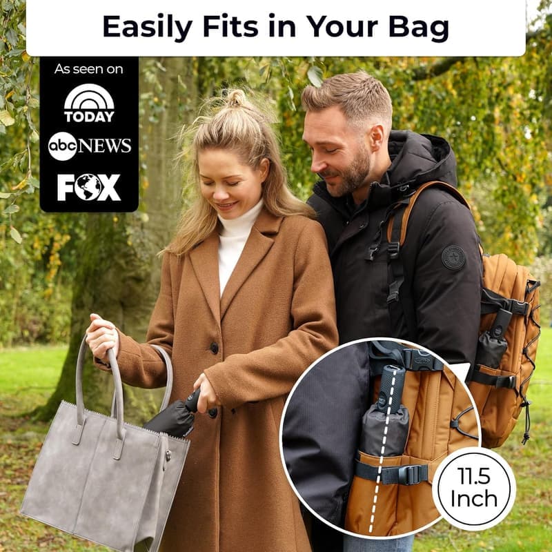 Compact Windproof Travel Umbrella - Automatic Folding & Durable