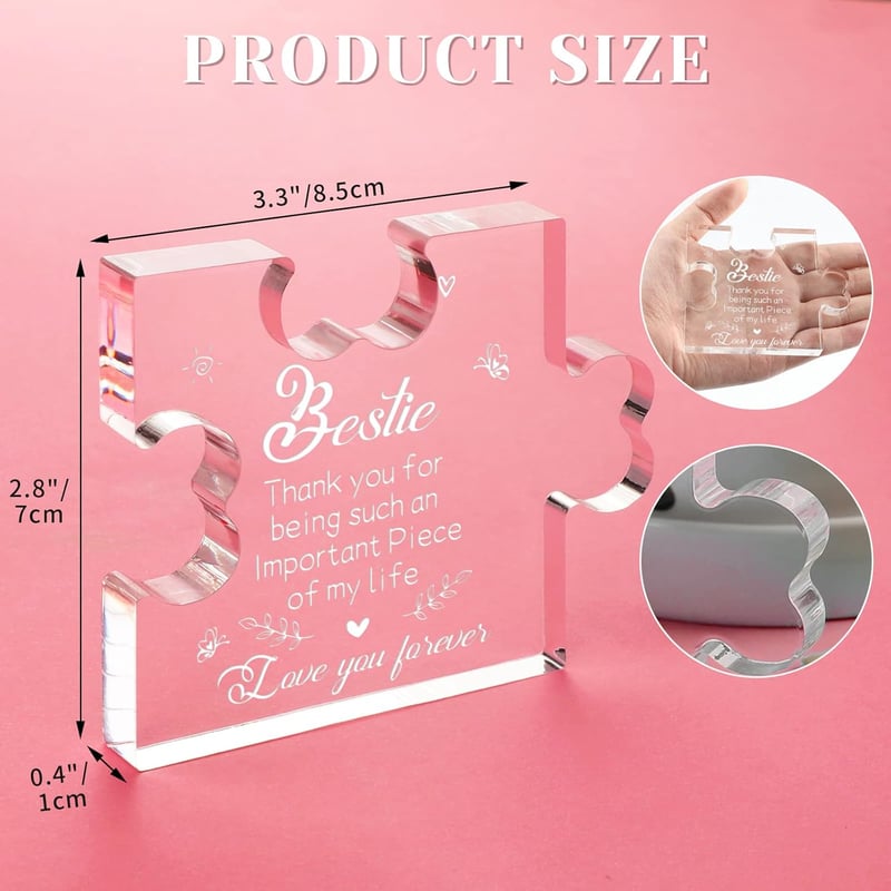 Best Friend Acrylic Puzzle Plaque - Birthday & Graduation Gift