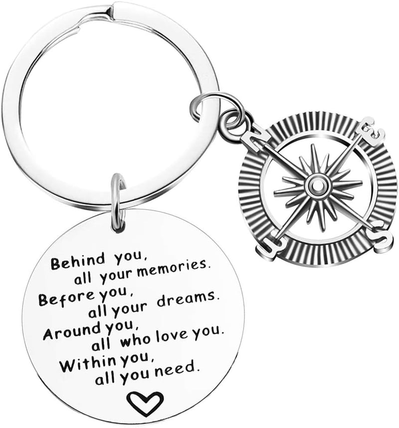 Inspirational Keychain for Friends - Engraved Birthday Gift